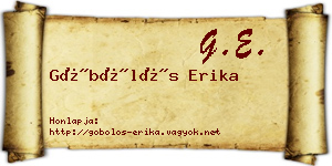 Göbölös Erika névjegykártya